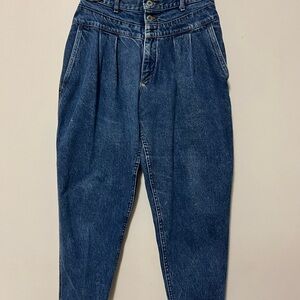Vintage Lee bareback high waisted straight leg baggy mom jeans size 14 petite
